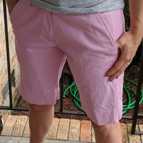 ADIDAS Stretch Golf Shorts Pink Bermuda length - Picture 4 of 7